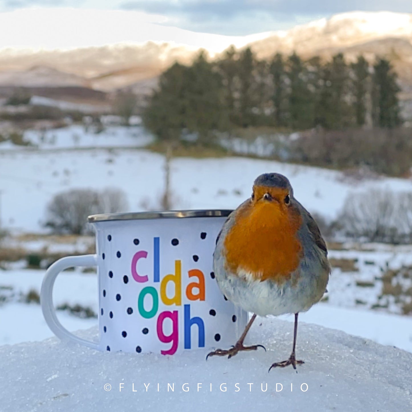 Personalised Spotty Enamel Name Mug