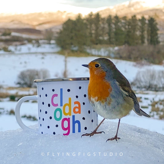 Personalised Spotty Enamel Name Mug