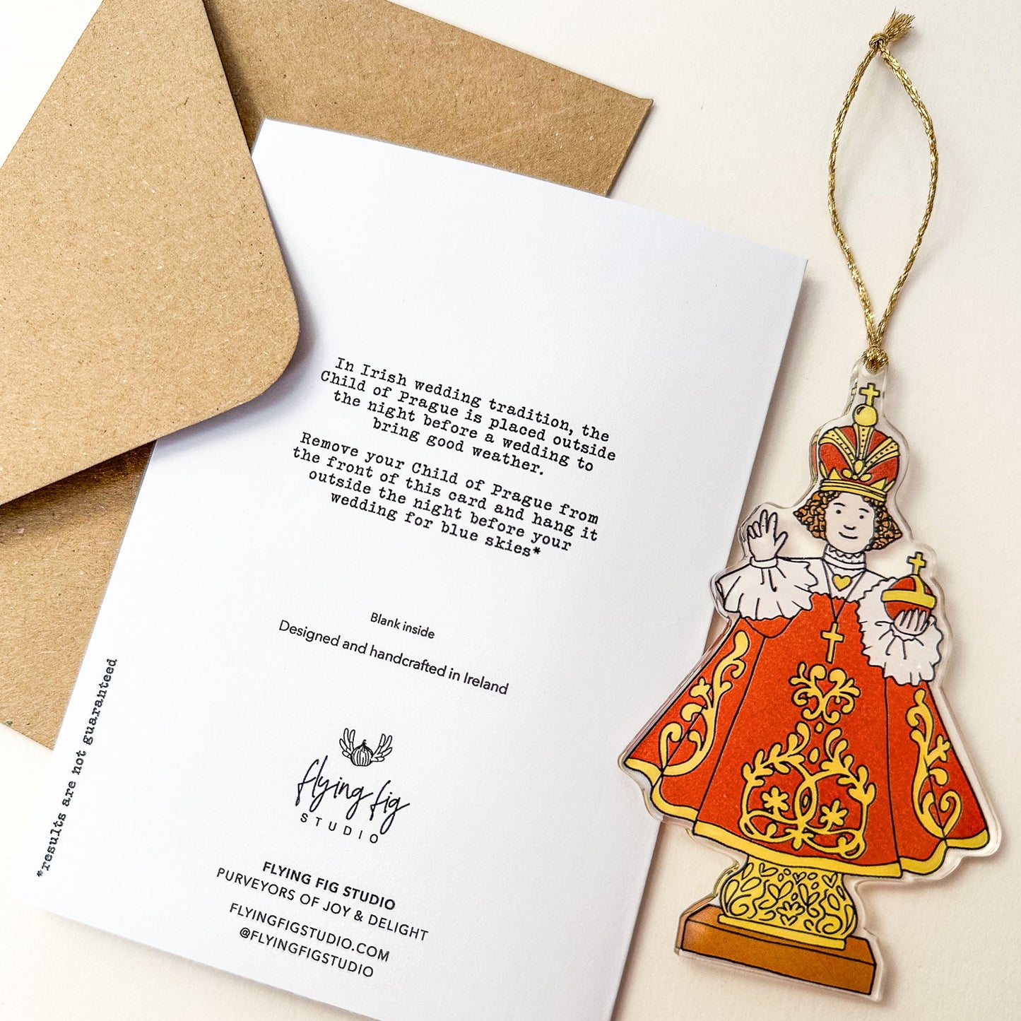 Child of Prague Decoration Wedding Card