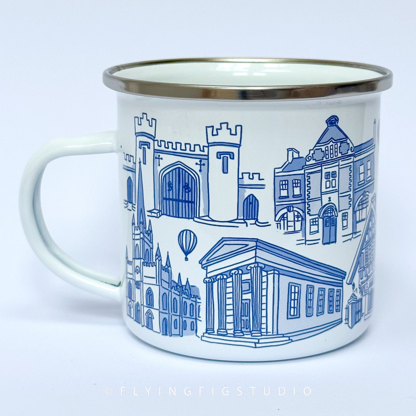 Birr Landmarks Illustration Enamel Mug